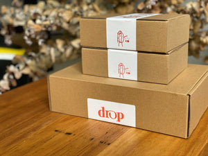 3 Drop coffee subscription boxes stacked up